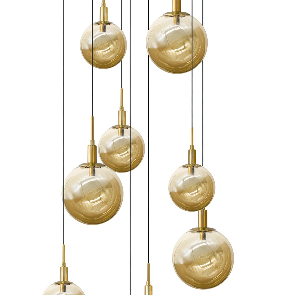 Cluster Pendant 12 Light Gognac
