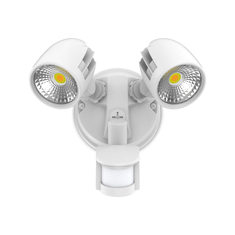 Condor 24W LED Twin Spotlight With Sensor White / Tri-Colour - CONDOR TWIN SENSOR-13966