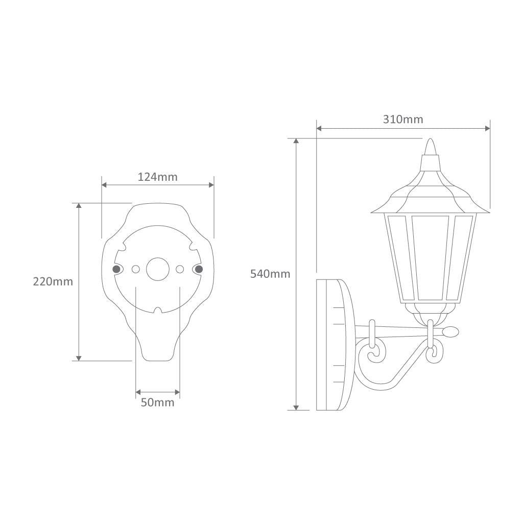 Chester Upward Wall Light Green - 14975