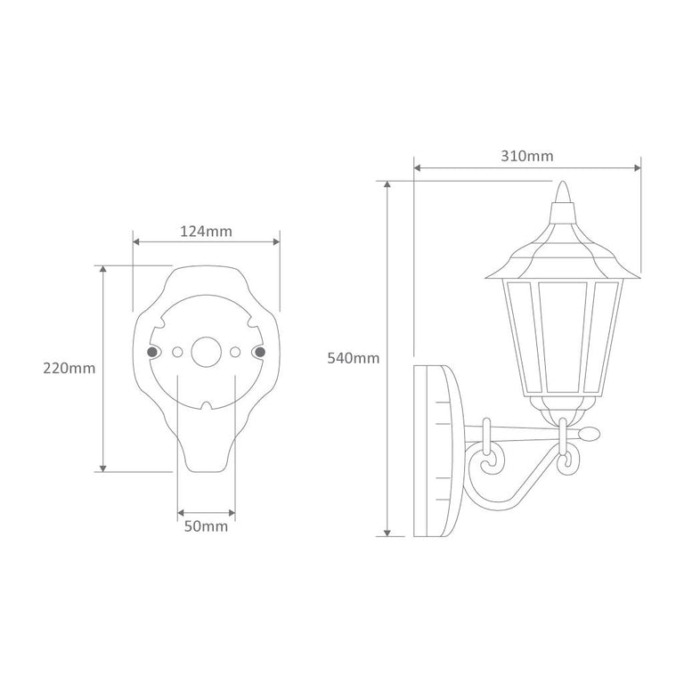 Chester Upward Wall Light Green - 14975