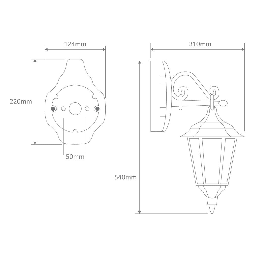 Chester Downward Wall Light Beige - 14978
