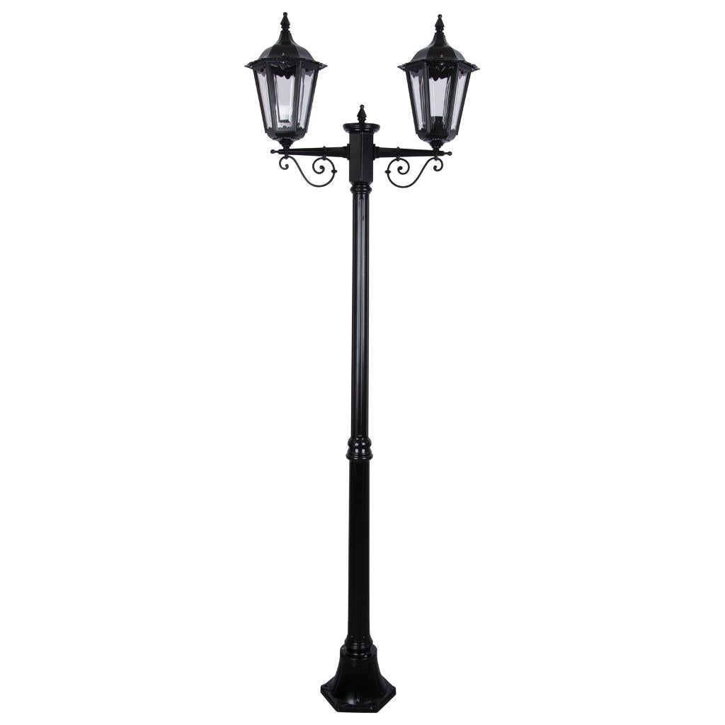 Chester Twin Head Medium Post Light Black - 15009