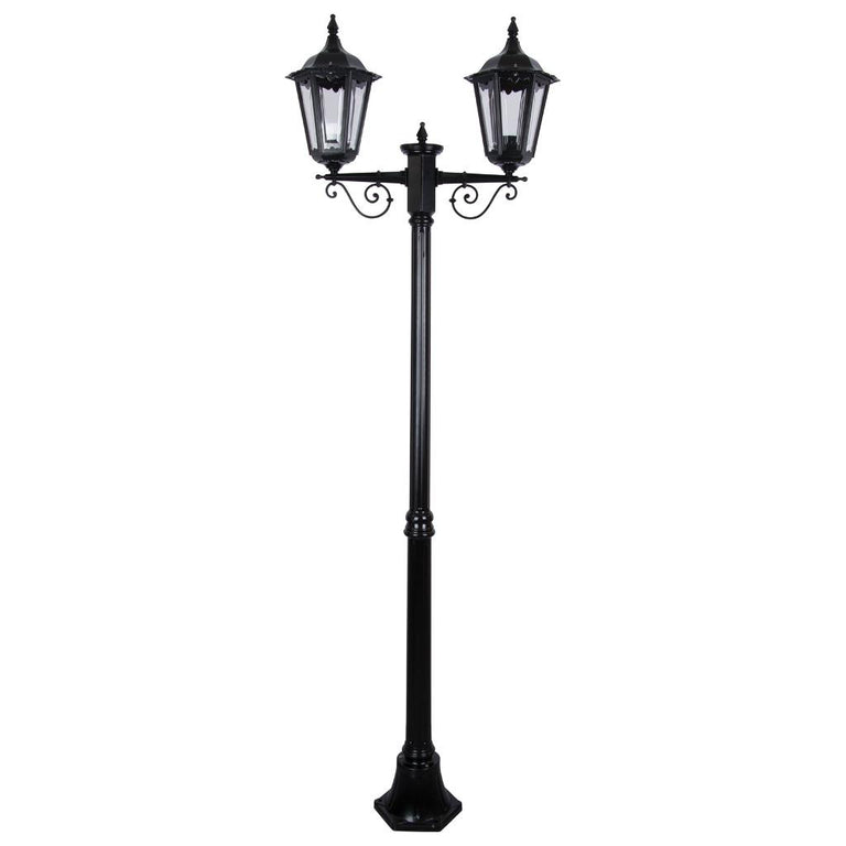 Chester Twin Head Medium Post Light Black - 15009