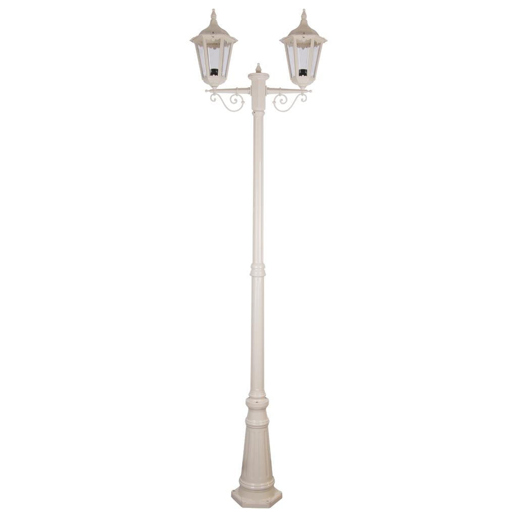 Chester Twin Head Tall Post Light Beige - 15020