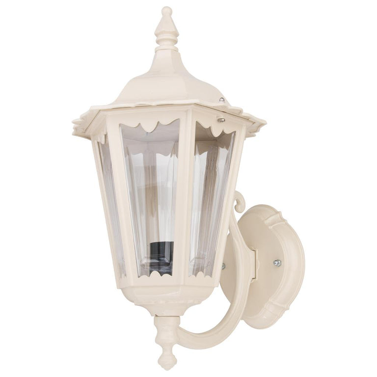 Chester Curved Arm Upward Wall Light Beige - 15038