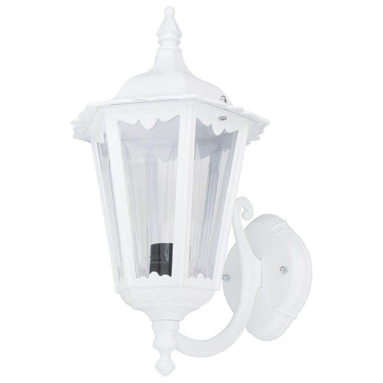 Chester Curved Arm Upward Wall Light White - 15043