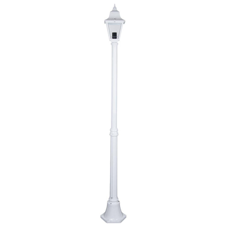 Paris Single Head Medium Post Light White - 15151