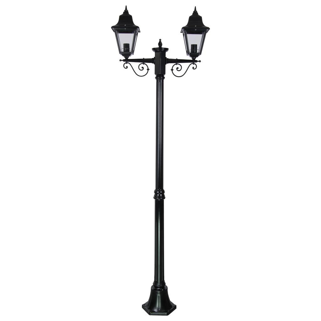 Paris Twin Head Medium Post Light Black - 15153