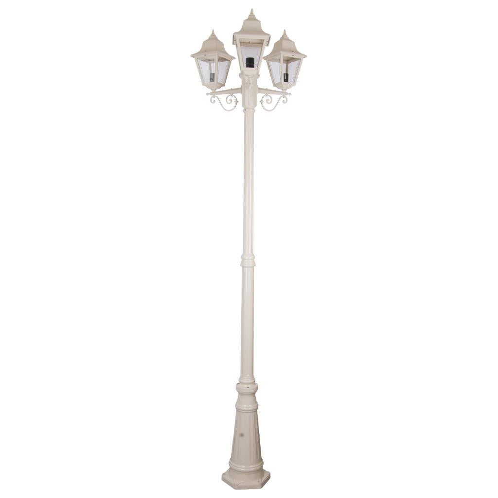 Paris Triple Head Tall Post Light Beige - 15170