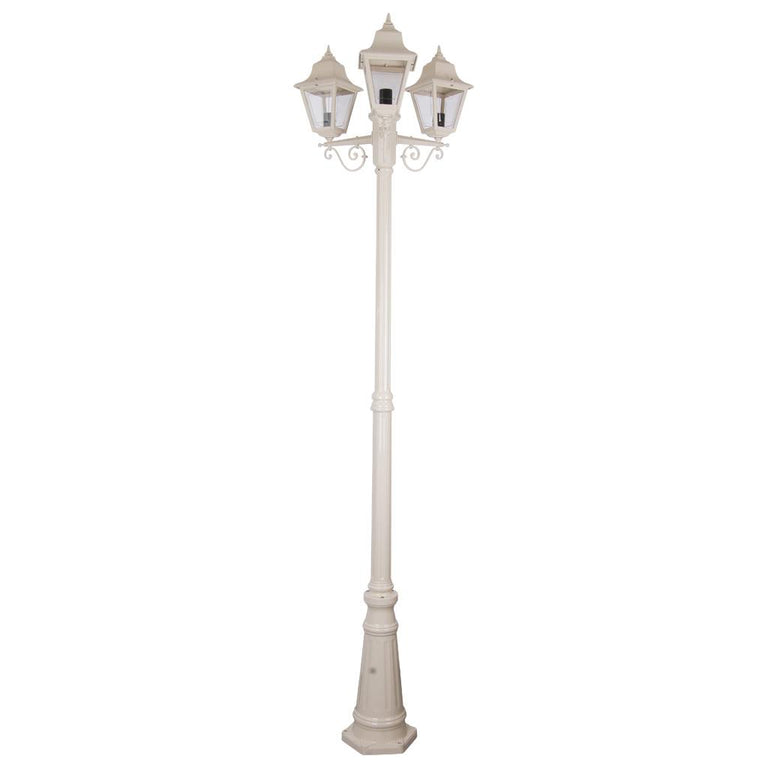 Paris Triple Head Tall Post Light Beige - 15170