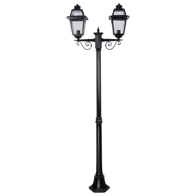 Avignon Twin Head Medium Post Light Black - 15231