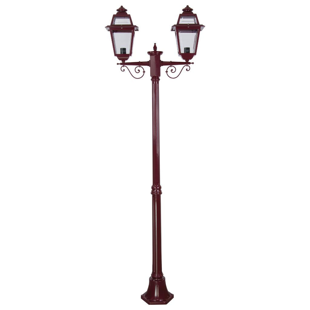 Avignon Twin Head Medium Post Light Burgundy - 15232