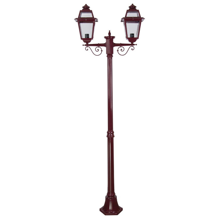 Avignon Twin Head Medium Post Light Burgundy - 15232