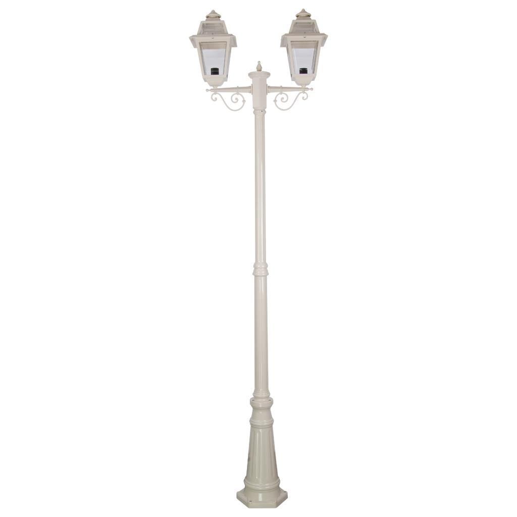 Avignon Twin Head Tall Post Light Beige - 15242