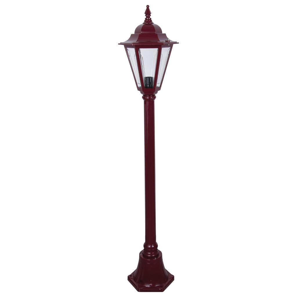 Turin Single Head Small Post Light Burgundy - 15436