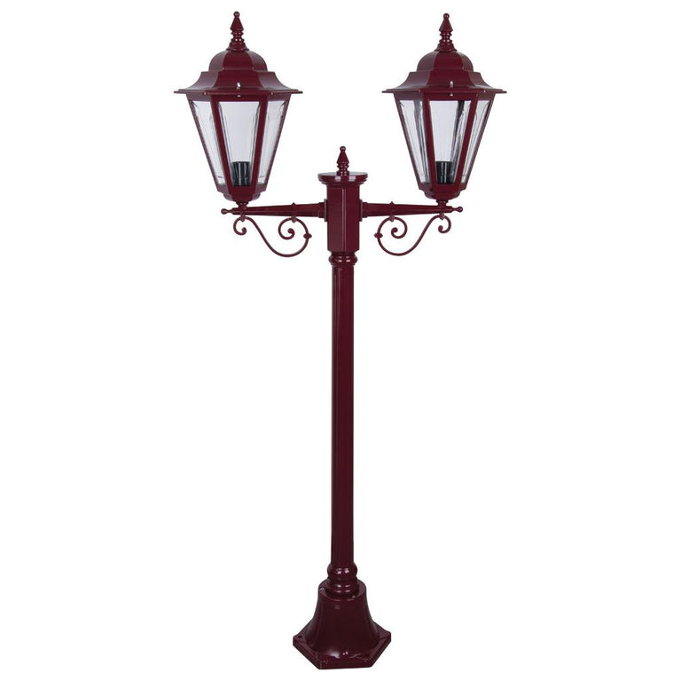 Turin Twin Head Short Post Light Burgundy - 15442