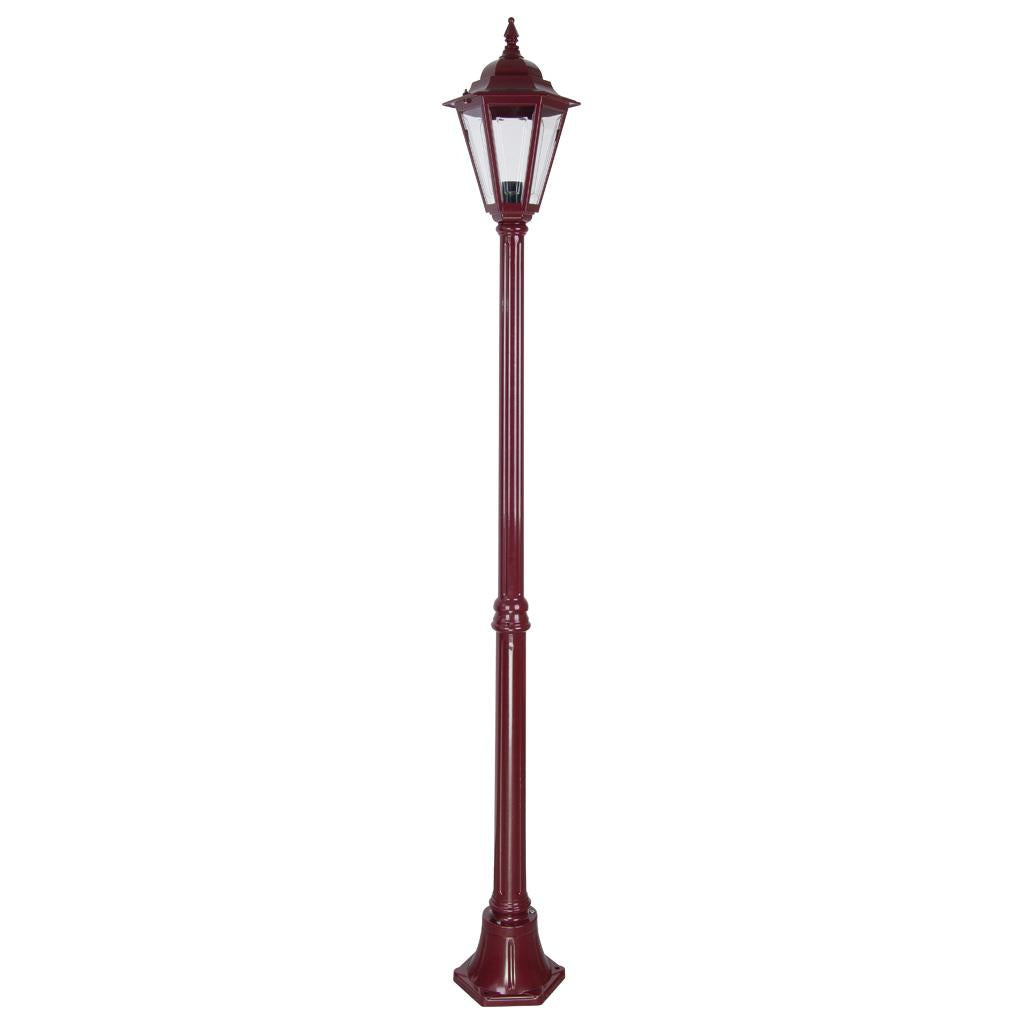 Turin Single Head Medium Post Light Burgundy - 15448