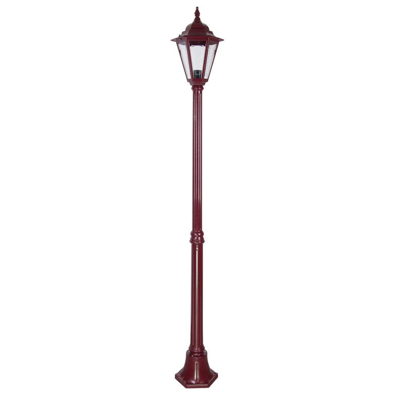 Turin Single Head Medium Post Light Burgundy - 15448