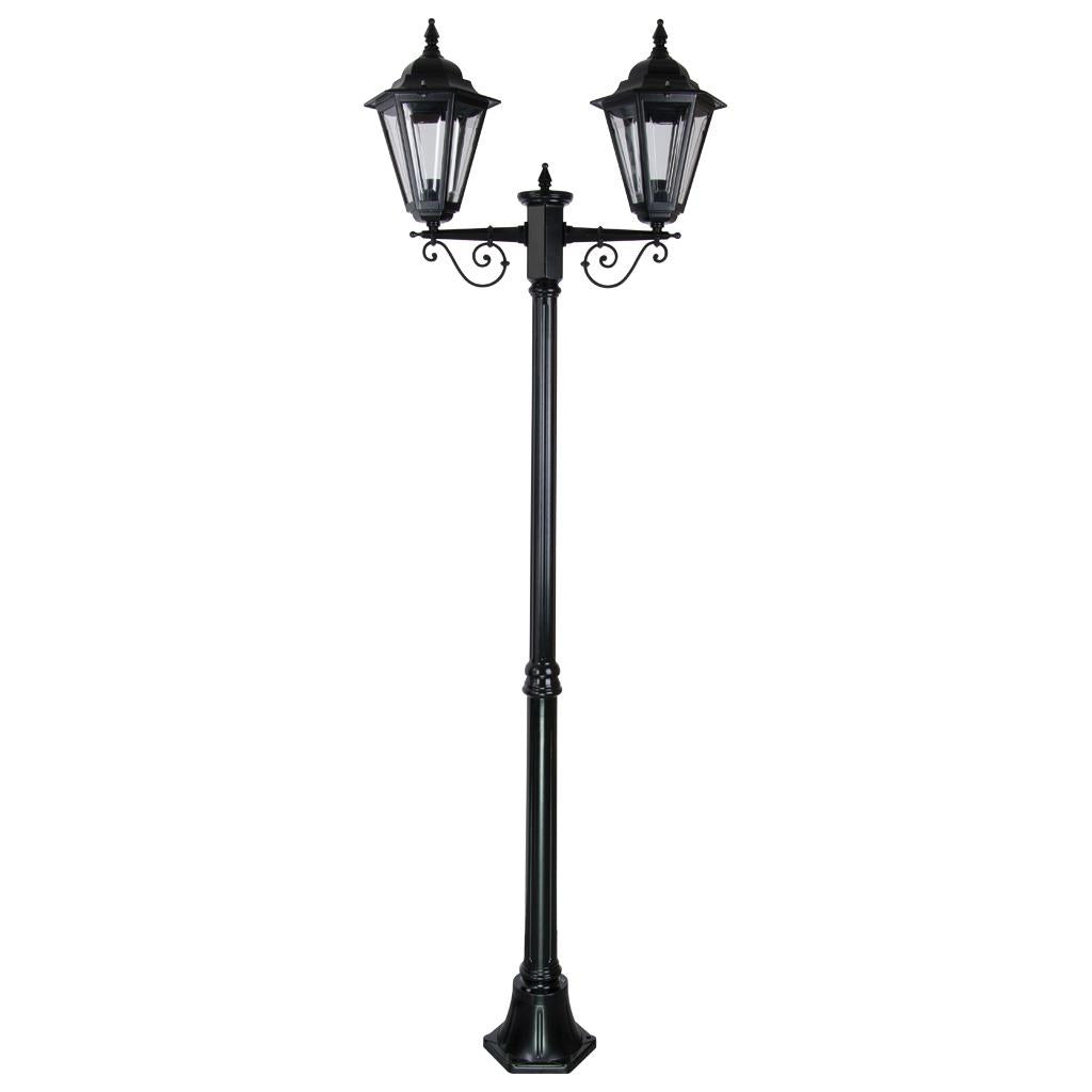 Turin Twin Head Medium Post Light Black - 15453