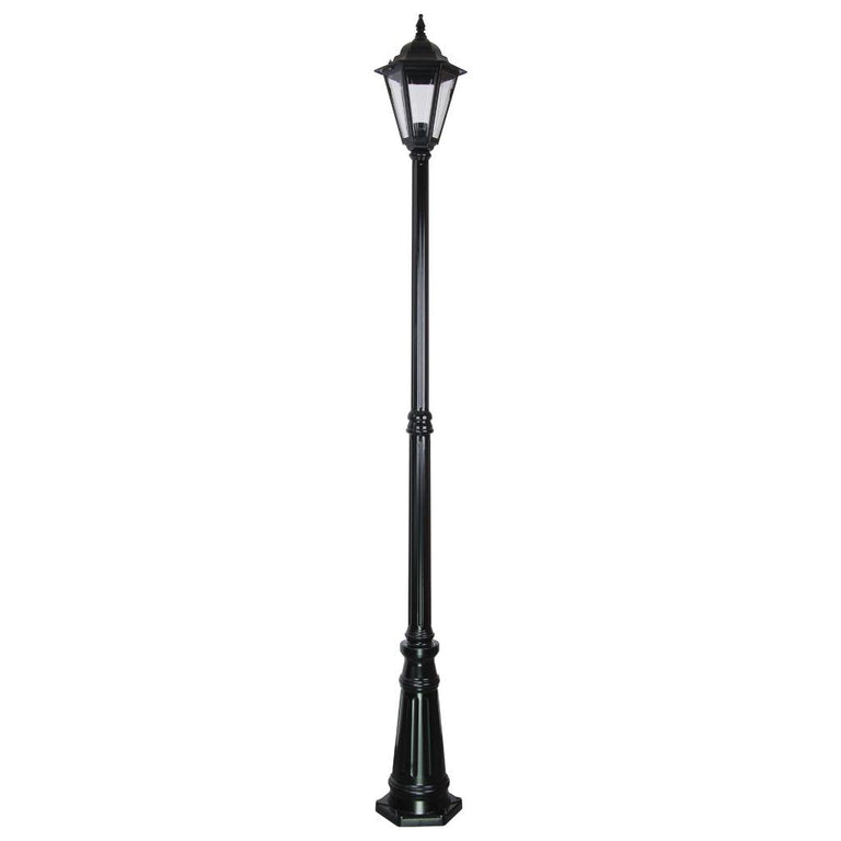 Turin Single Head Tall Post Light Black - 15459
