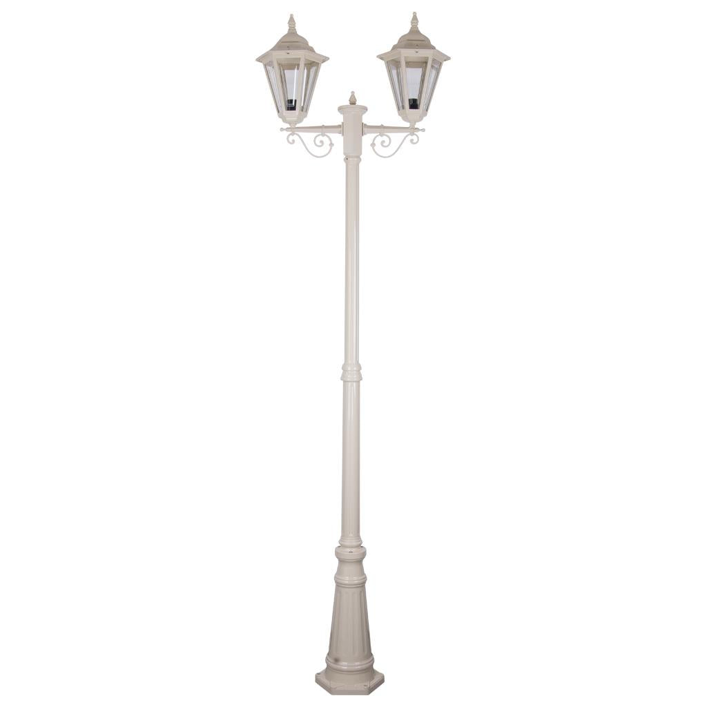 Turin Twin Head Tall Post Light Beige - 15464