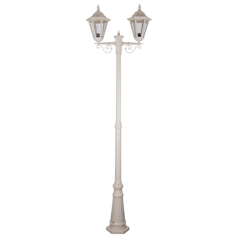 Turin Twin Head Tall Post Light Beige - 15464