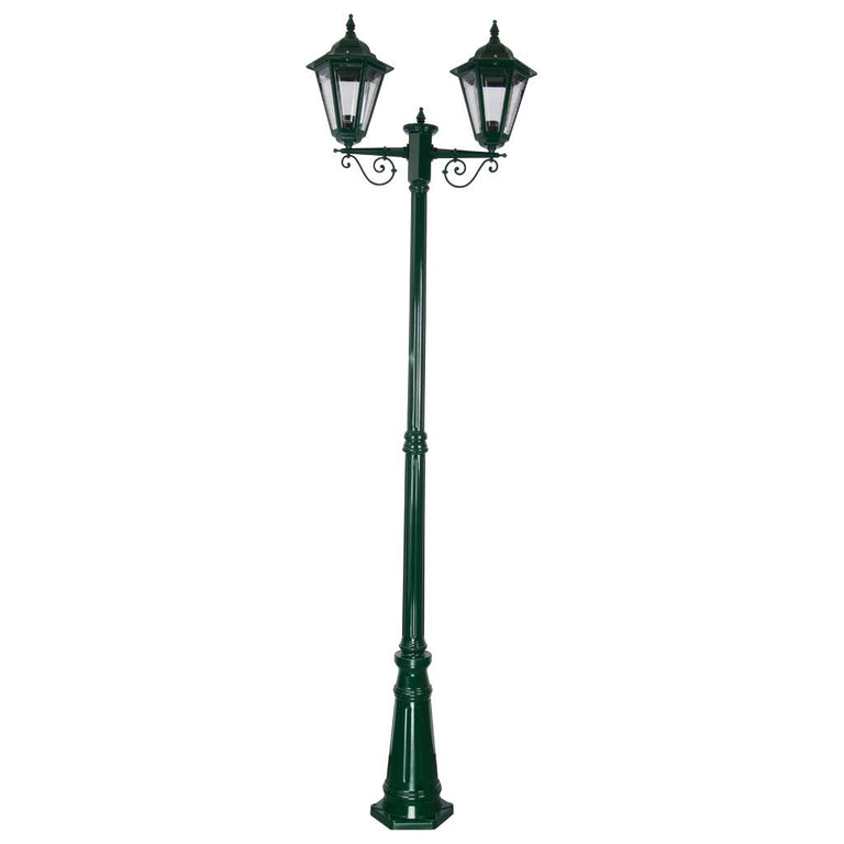 Turin Twin Head Tall Post Light Green - 15467