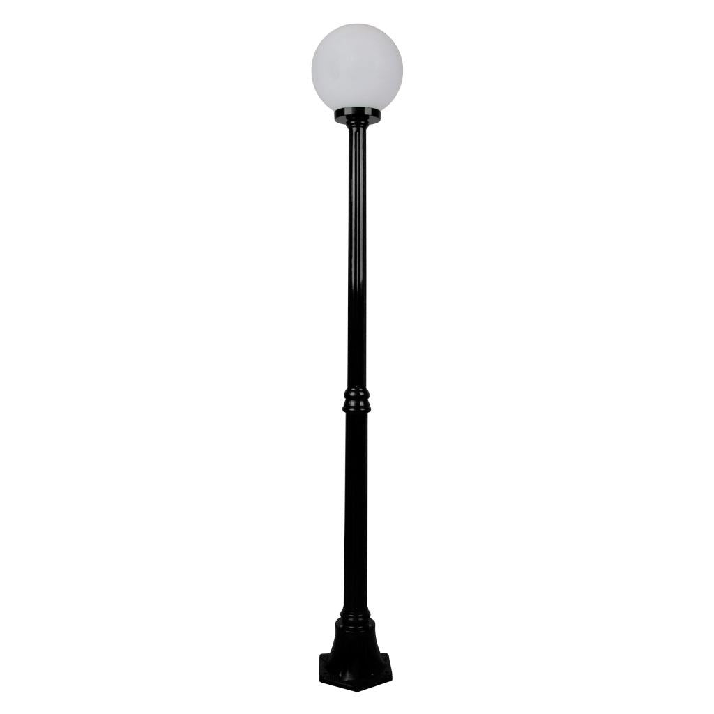 Siena 25cm Sphere Medium Post Light Black - 15591