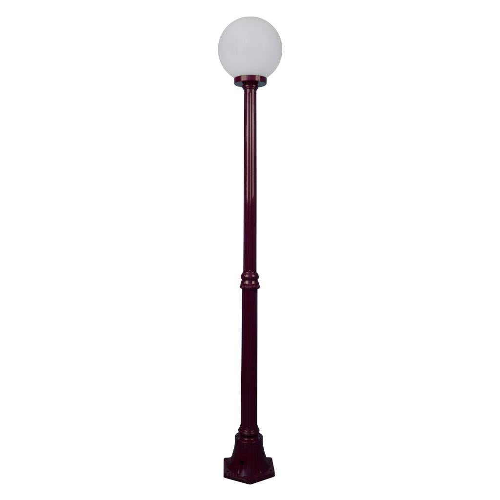 Siena 25cm Sphere Medium Post Light Burgundy - 15592