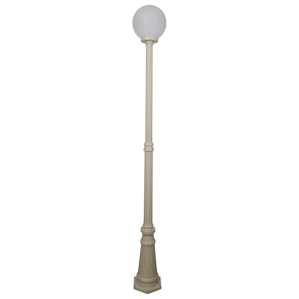 Siena 25cm Sphere Tall Post Light Beige - 15602