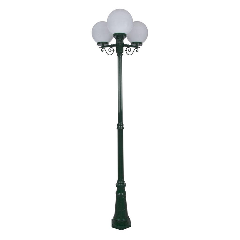 Siena Triple 25cm Spheres Tall Post Light Green - 15629