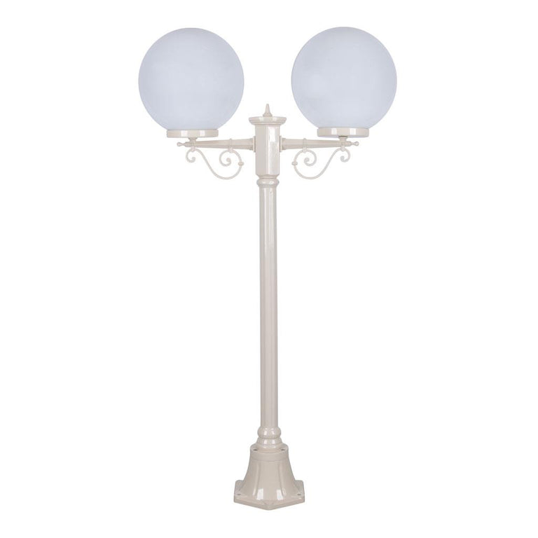 Siena Twin 25cm Spheres Short Post Light Beige - 15638