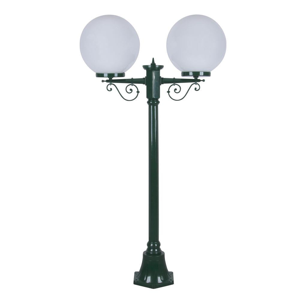 Siena Twin 30cm Spheres Short Post Light Green - 15647