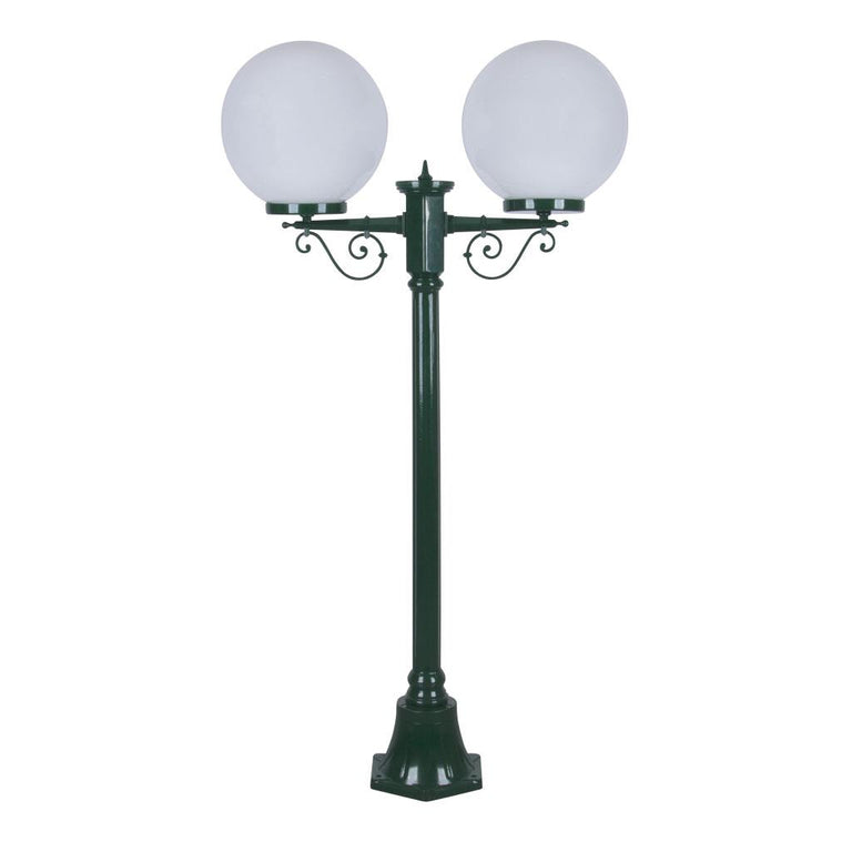 Siena Twin 30cm Spheres Short Post Light Green - 15647