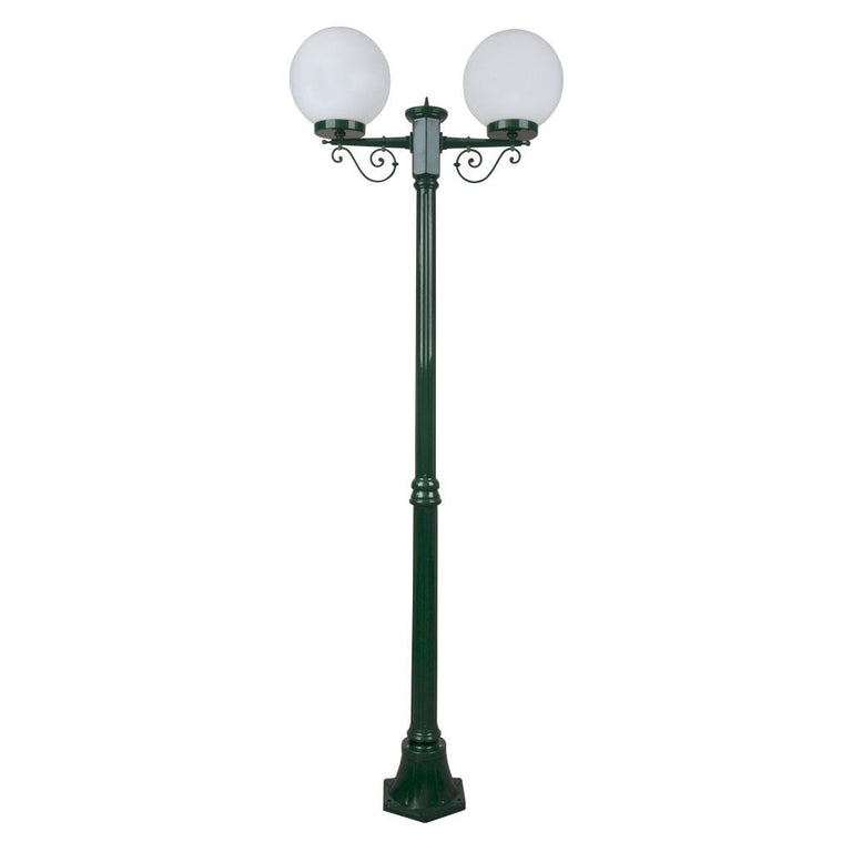 Siena Twin 30cm Spheres Medium Post Light Green - 15659