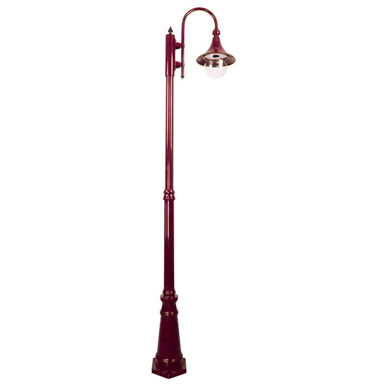 Monaco Single Head Tall Post Light Burgundy - 15844