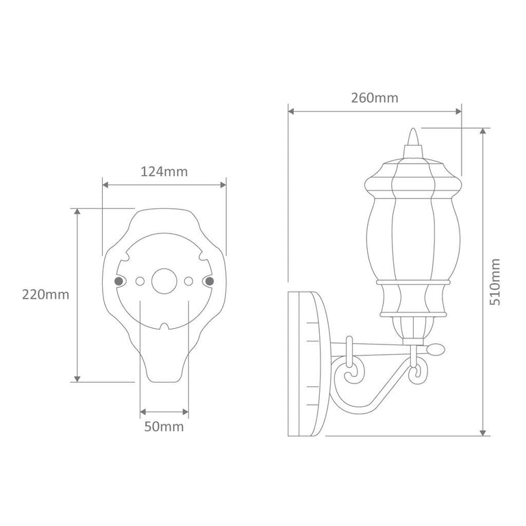 Vienna Upward Wall Light Green - 15887