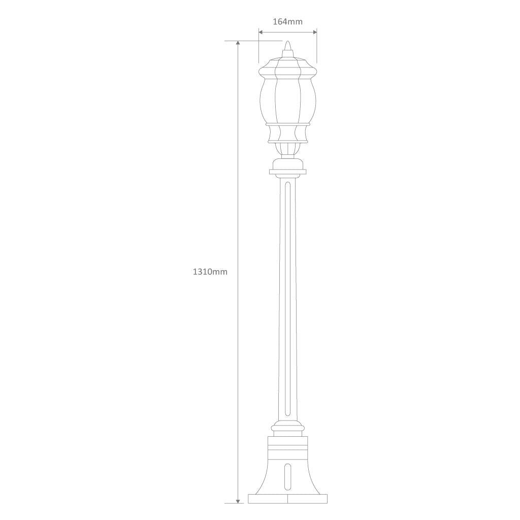 Vienna Single Head Short Post Light Beige - 15902