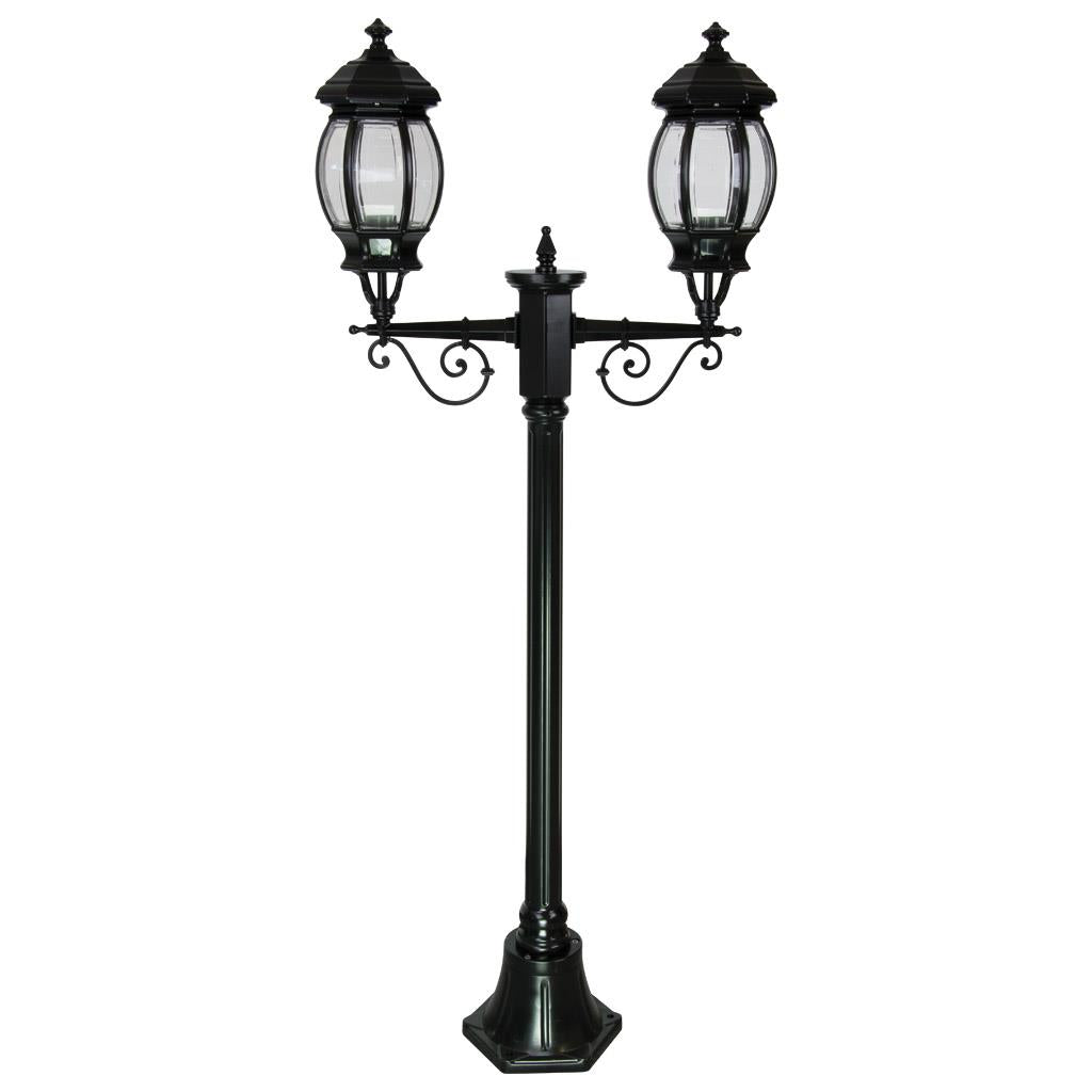 Vienna Twin Head Short Post Light Black - 15909