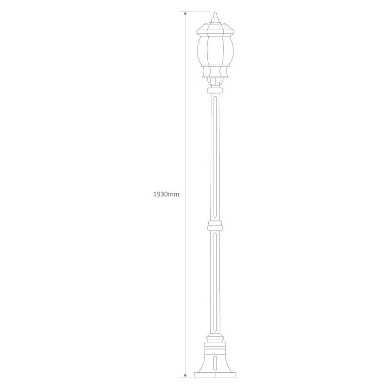 Vienna Single Head Medium Post Light Beige - 15914