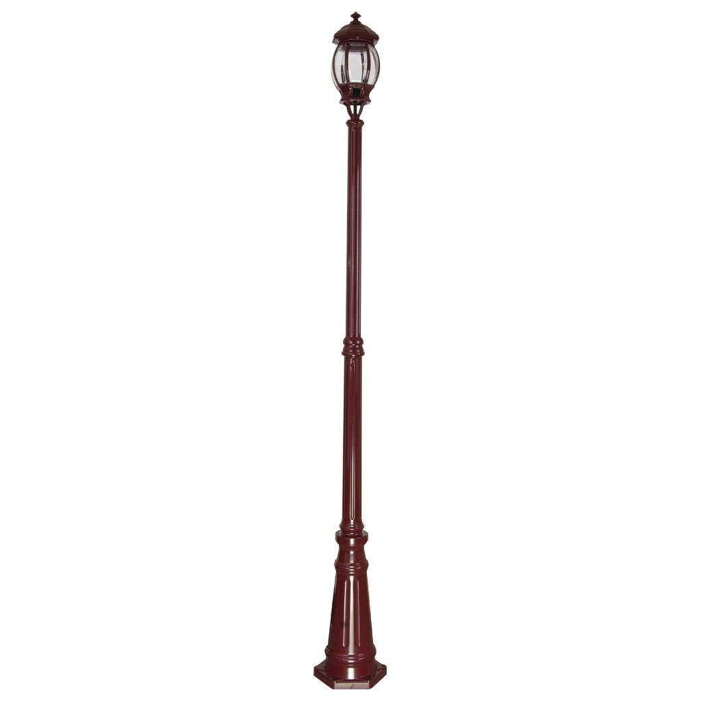 Vienna Single Head Tall Post Light Burgundy - 15928