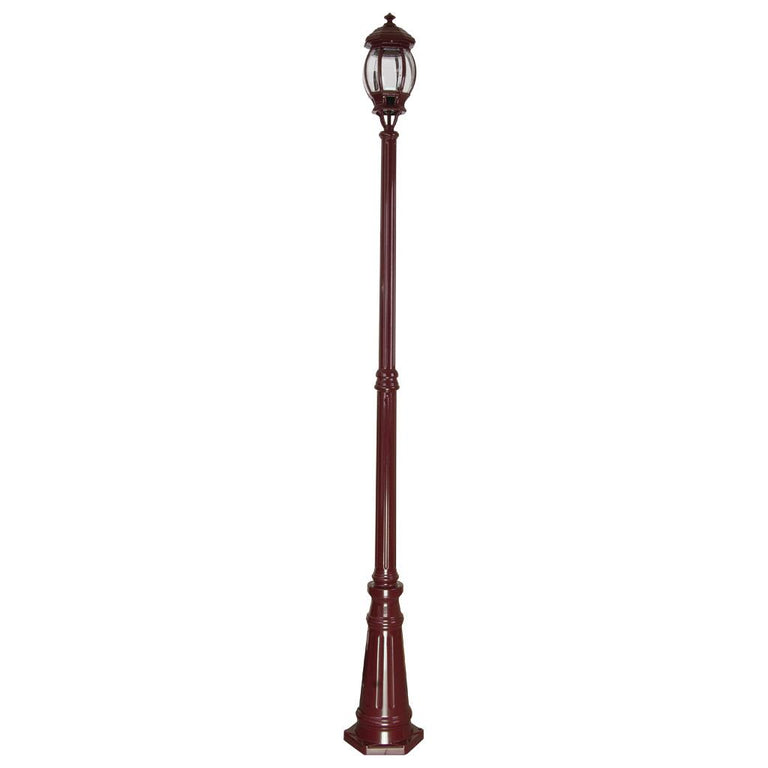 Vienna Single Head Tall Post Light Burgundy - 15928