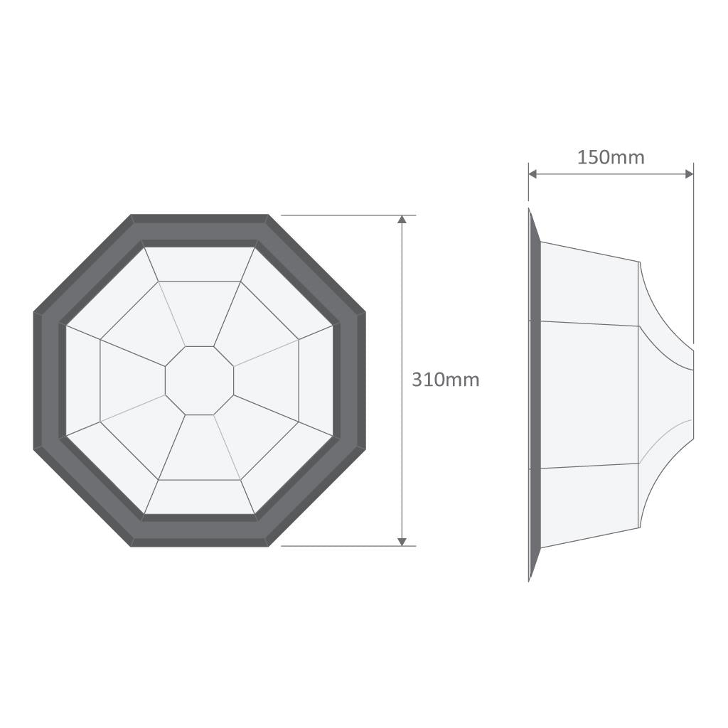 Vienna B22 240V Flush Mount Light White - 15949