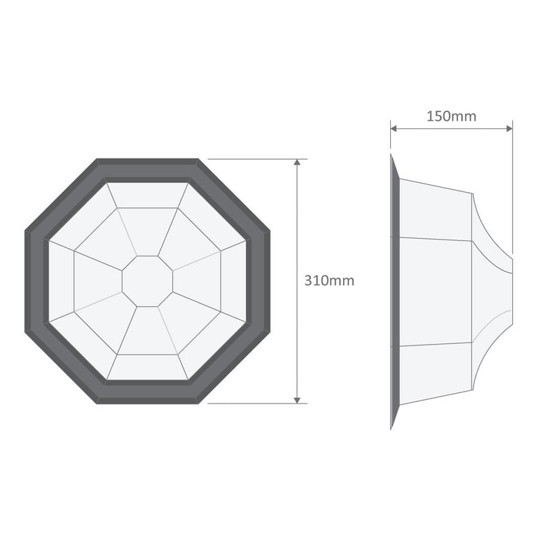 Vienna B22 240V Flush Mount Light White - 15949