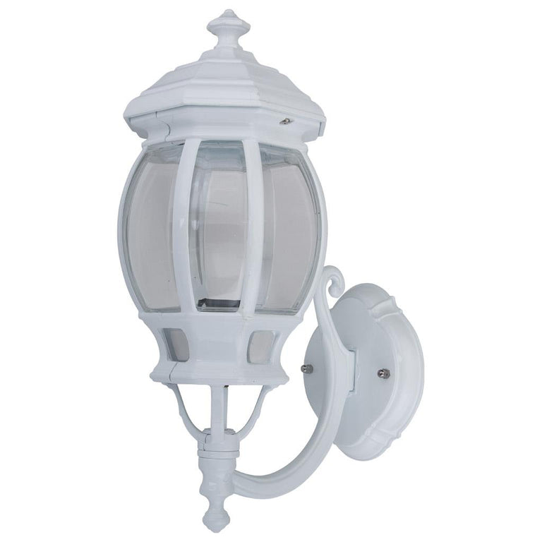 Vienna Curved Arm Upward Wall Light White - 15961
