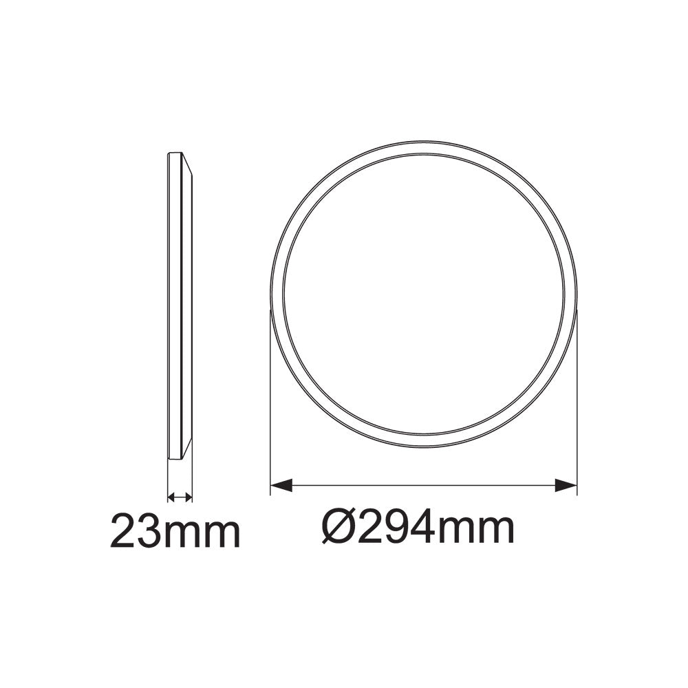 Ultrathin V 20W LED Architectural Dimmable Oyster Black / Quinto - 181005VBK