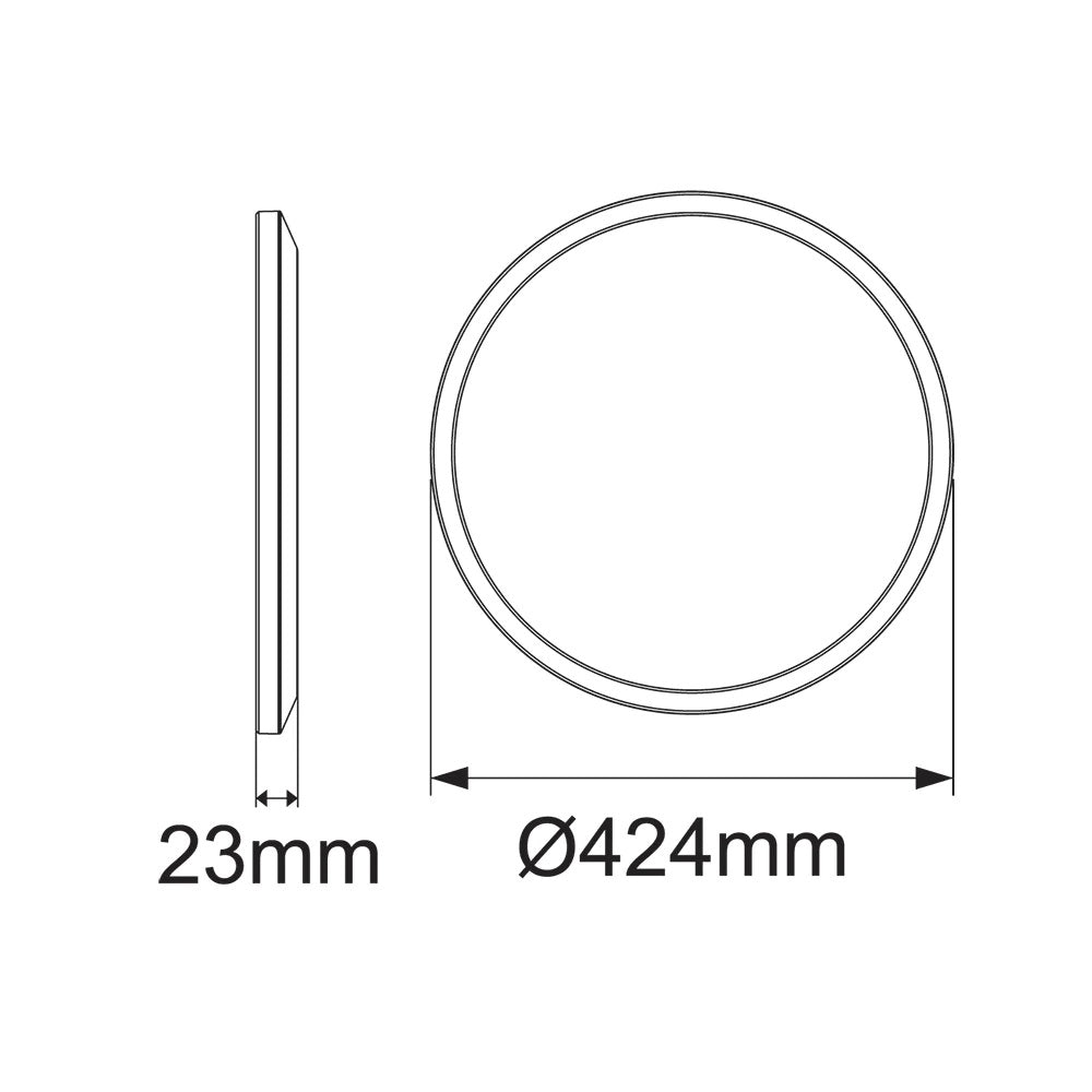 Ultrathin V 24W LED Architectural Dimmable Oyster Black / Quinto - 181006VBK