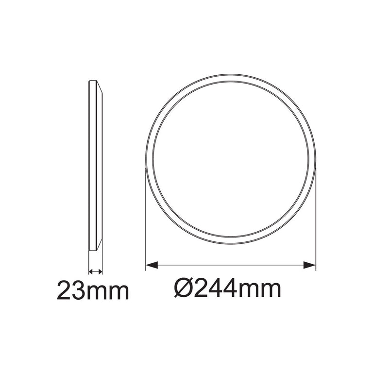 Ultrathin V 13W LED Architectural Dimmable Oyster Black / Quinto - 181007VBK
