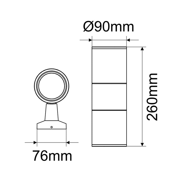Beamlite 20W LED 240V Up & Down Pillar Light White / Cool White - 193034
