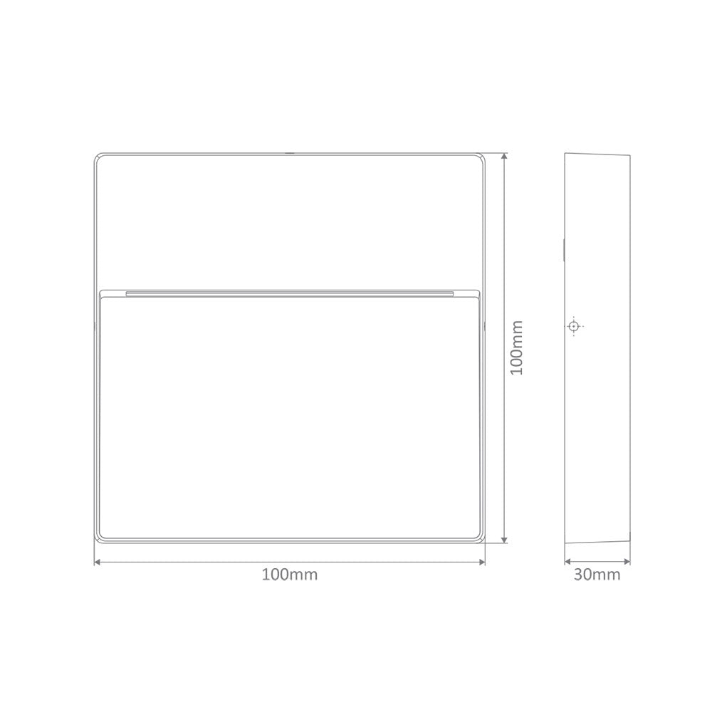 Zeke 4W 12V DC Square LED Step Light White / Warm White - 19852